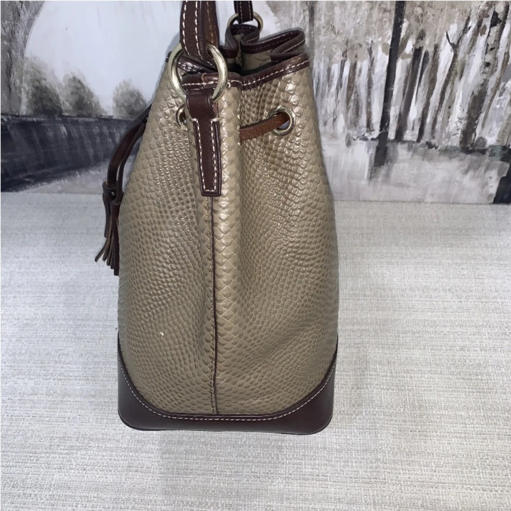 Dooney & Bourke Caldwell Python Drawstring Bag-Ta… - image 5